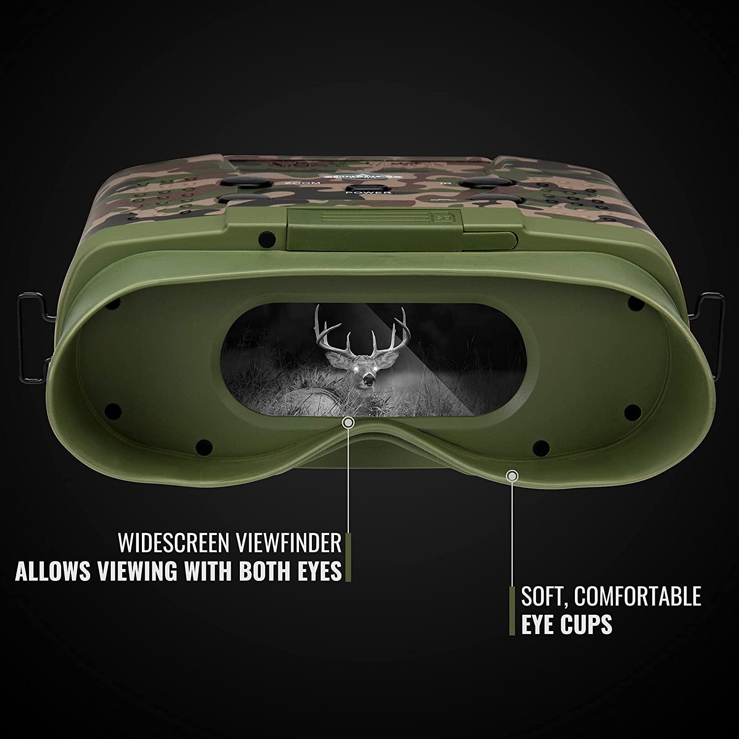 Camouflage Digital Night Vision Binoculars, Capture HD Photos & Videos, See Clear in 100% Total Darkness, Long Viewing Distance, Large Viewing LCD Screen, Infrared Goggles for Hunting