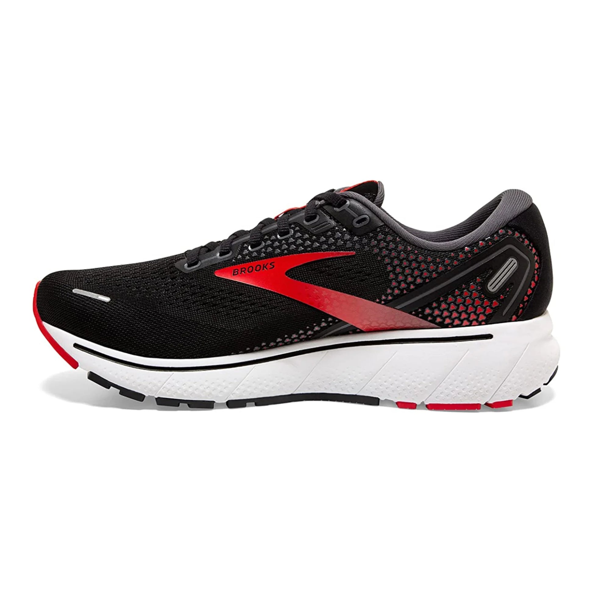 Brooks Ghost 14 Men'S Running Shoes Black/Red/White