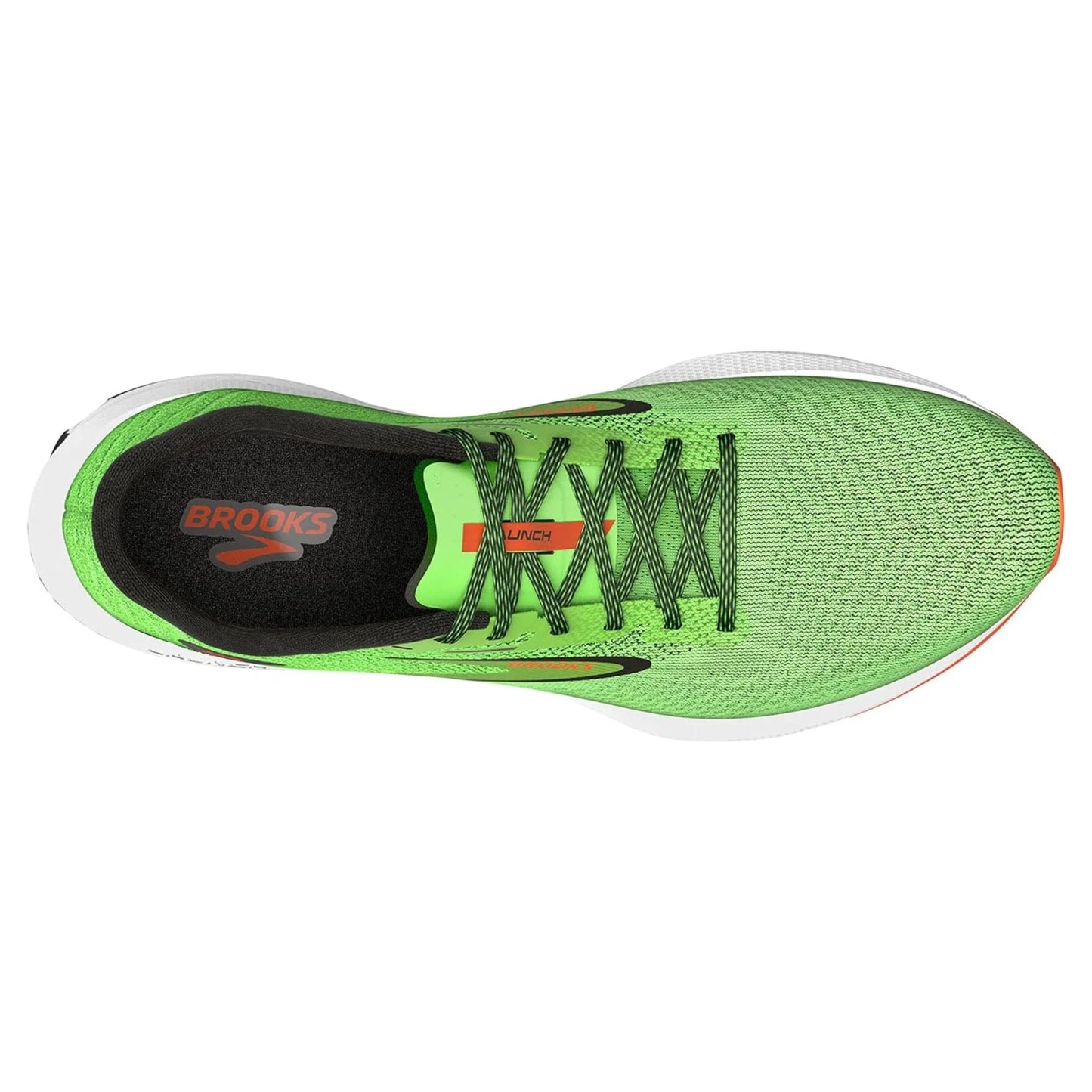 Brooks Men’S Launch 10 Neutral Running Shoe Green Gecko Red Orange White